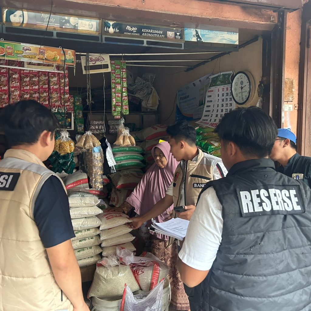 Kegiatan sidak Satgas Pangan Polda Jateng di pasar tradisional Jongke kabupaten Karanganyar (Portalljateng/Hds)