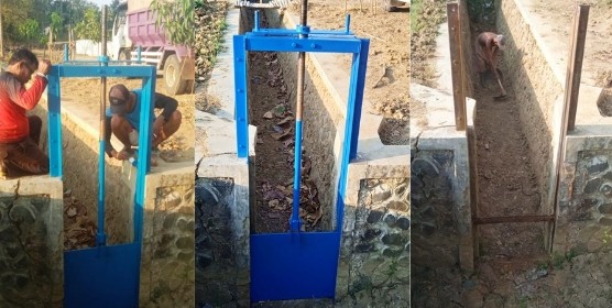 Atisipasi Luapan Debit Air Musim Penghujan, DPUTR Pati Perbaiki Dua Pintu Bendung Air