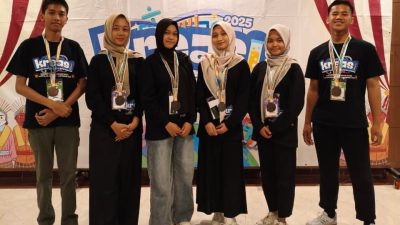 Foto: Tim MTsN 1 Pati di Kompetisi Riset dan Inovasi Siswa Indonesia (KREASI) 2025 tingkat nasional.(Portalljateng/MTsN 1 Pati)