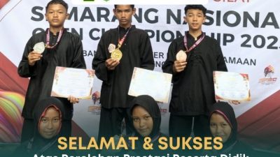 Foto: Enam siswa MTs Negeri 2 Pati raih gelar juara di Kejuaraan Pencak Silat Nasional.(Portalljateng/MTsN 2 Pati)