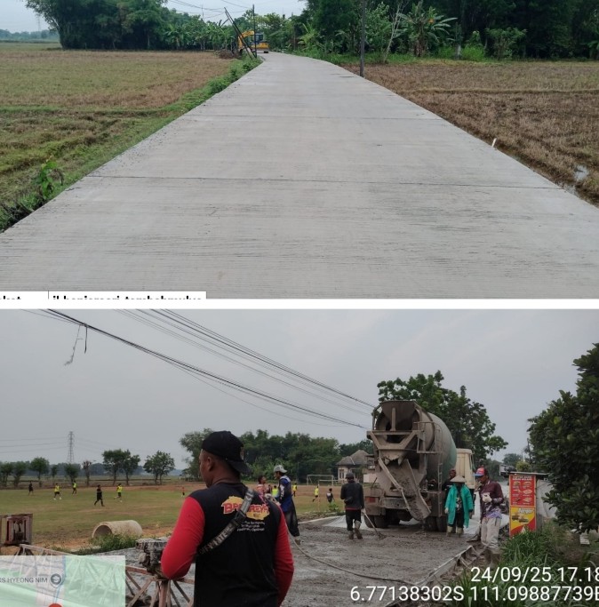 Foto: DPUTR Pati rampungkan pekerjaan rehabilitasi total dua ruas jalan penting di wilayah utara yang berada dalam satu koridor strategis.(Portalljateng/DPUTR Pati)