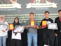 Foto: Penghargaan Rayon Berprestasi ini secara resmi diserahkan pada acara Grand Final Nasional KMSI yang dilaksanakan di Universitas Ma Chung, Malang.(Portalljateng/MTsN 1 Pati)