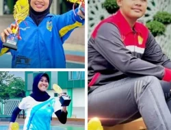 Foto: Atlet MAN 2 Kudus, Nadianta Adzkia Ghaisani, Anggun Fitri Miftah Fauzia dan Iqnas Ikliil Baqi.(Portalljateng/MAN 2 Kudus)