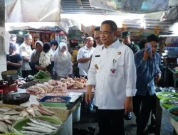 Foto: Bupati Pati, Sudewo, meninjau langsung ketersediaan stok dan kestabilan harga bahan pokok menjelang Hari Besar Keagamaan Nasional Natal 2025 dan Tahun Baru 2026 di Pasar Puri Baru, Kota Pati.(Portalljateng/Hms)