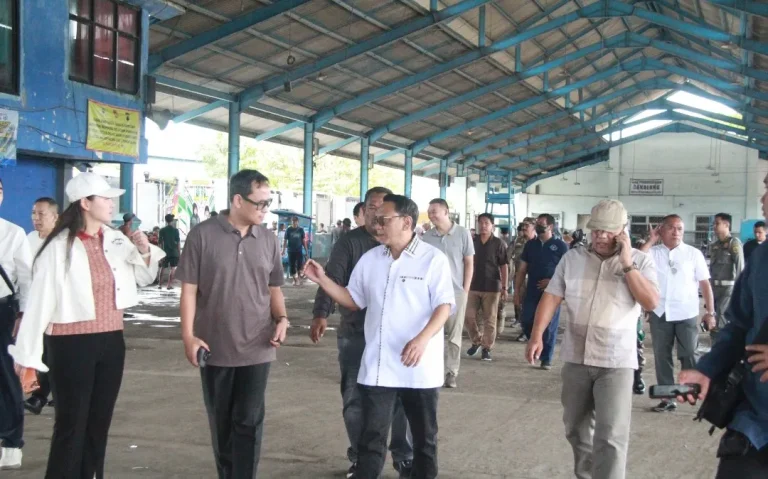Foto: Plt. Bupati Pati, Risma Ardhi Chandra, peninjauan lapangan ke Tempat Pelelangan Ikan (TPI) II Juwana serta kawasan Pulau Seprapat Juwana.(Portalljateng/Hms)