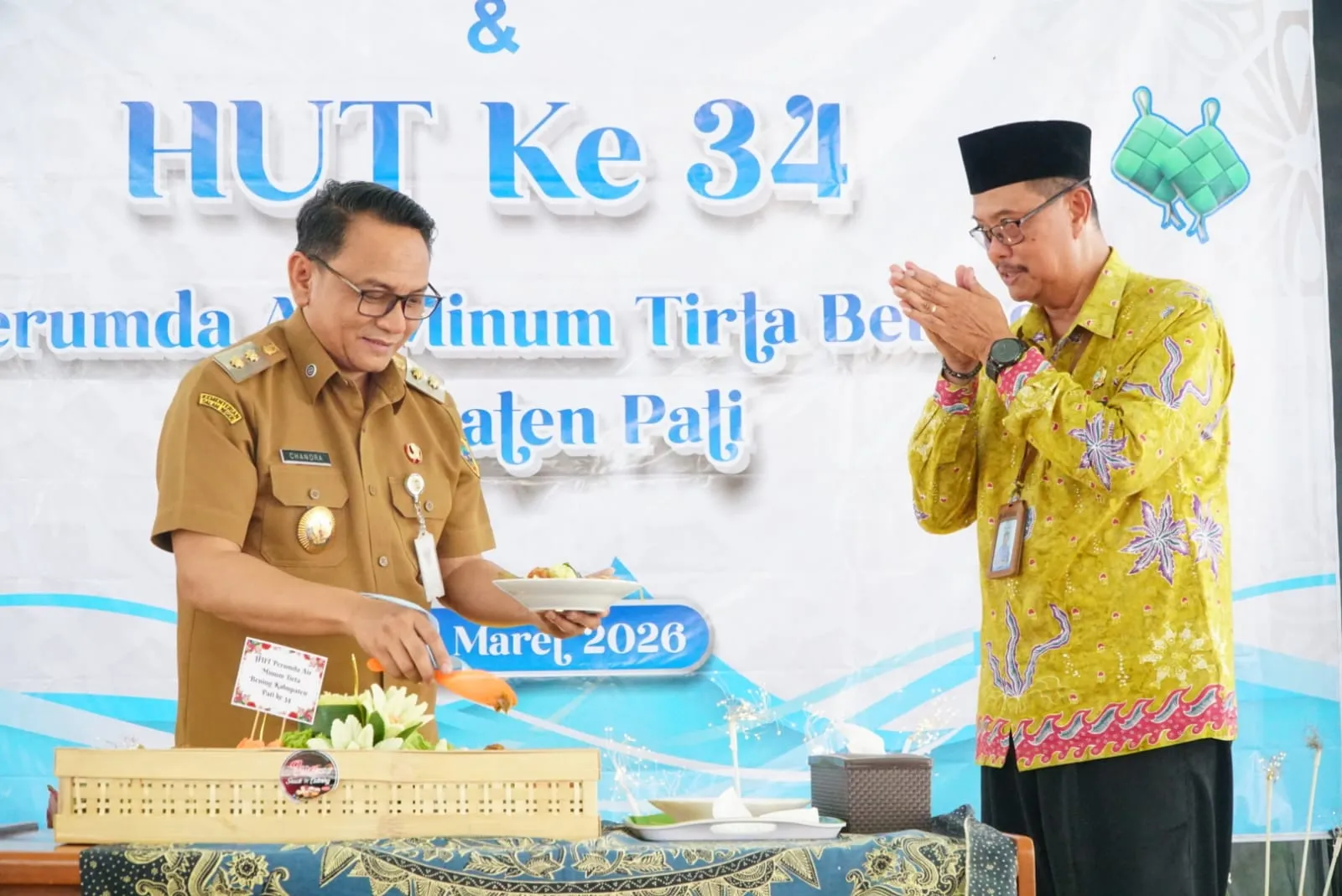 Foto: Perayaan ulang tahun ke-34 Perumda Air Minum Tirta Bening Pati.(Portlljateng/Hms)