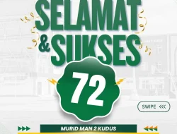 Foto: Berdasarkan Prestasi (SNBP) tahun 2026, sebanyak 72 siswa MAN 2 Kudus dinyatakan lolos ke berbagai Perguruan Tinggi Negeri (PTN) favorit di Indonesia.(red/MAN 2 Kudus)