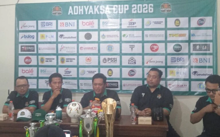 Adhyaksa Cup 2026 melalui konferensi pers di Kantor KONI Pati, Sabtu (22/8/2026)