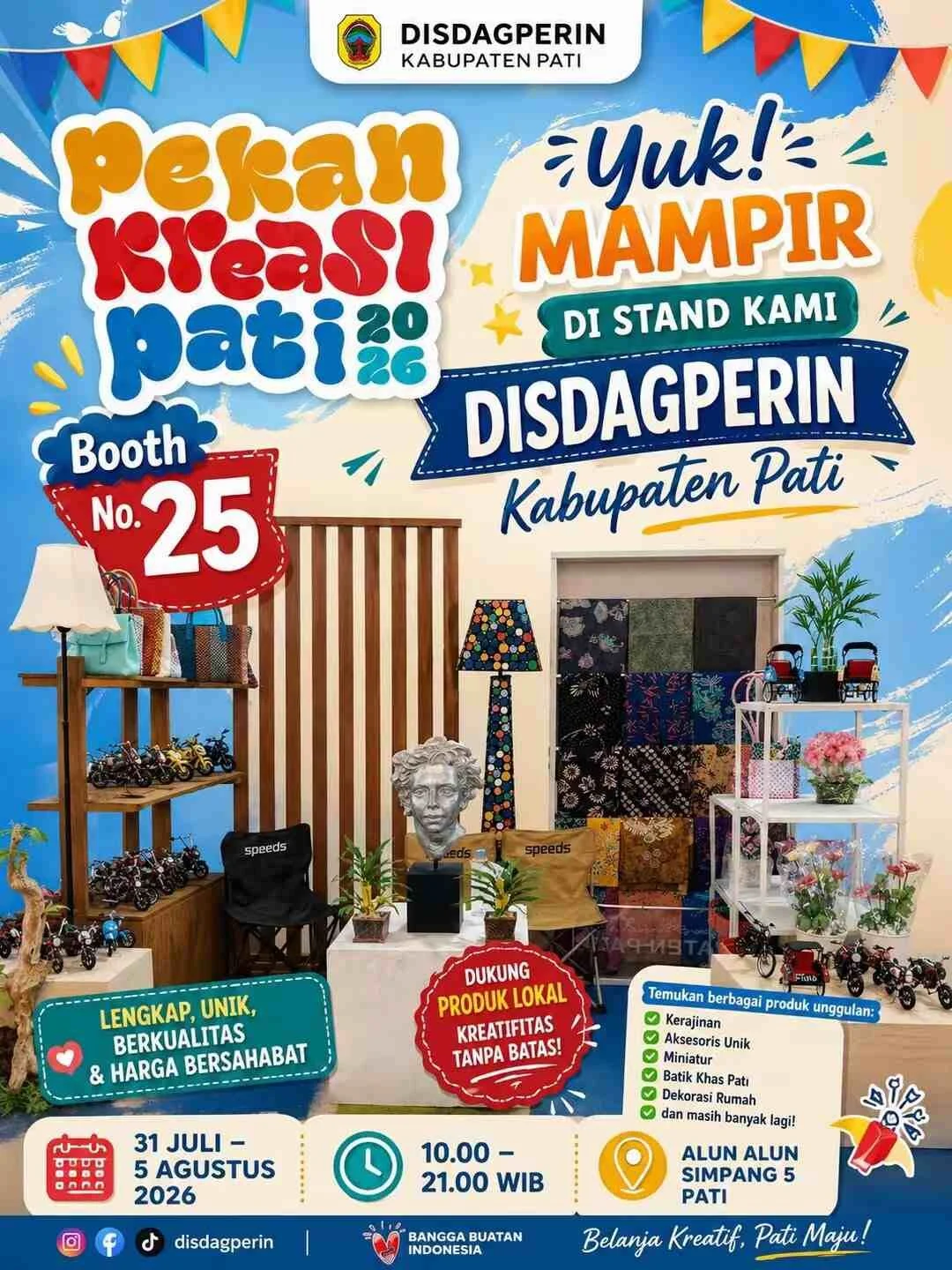Dukung Produk Lokal, Disdagperin Pati Unjuk Gigi di Pekan Kreasi Pati 2026