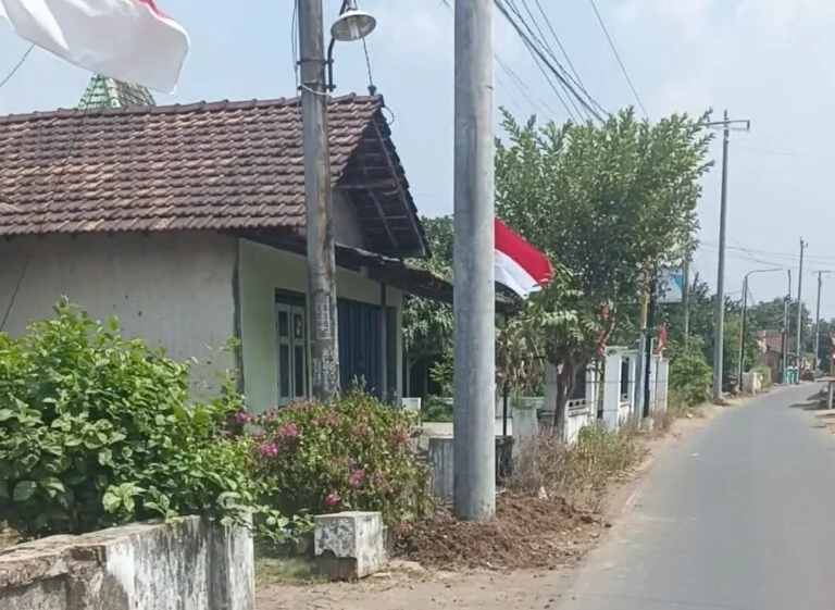 Salah satu tiang pancang listrik di Desa Wonorejo, Dukuh Ngalian, Kecamatan Tlogowungu, Kabupaten Pati