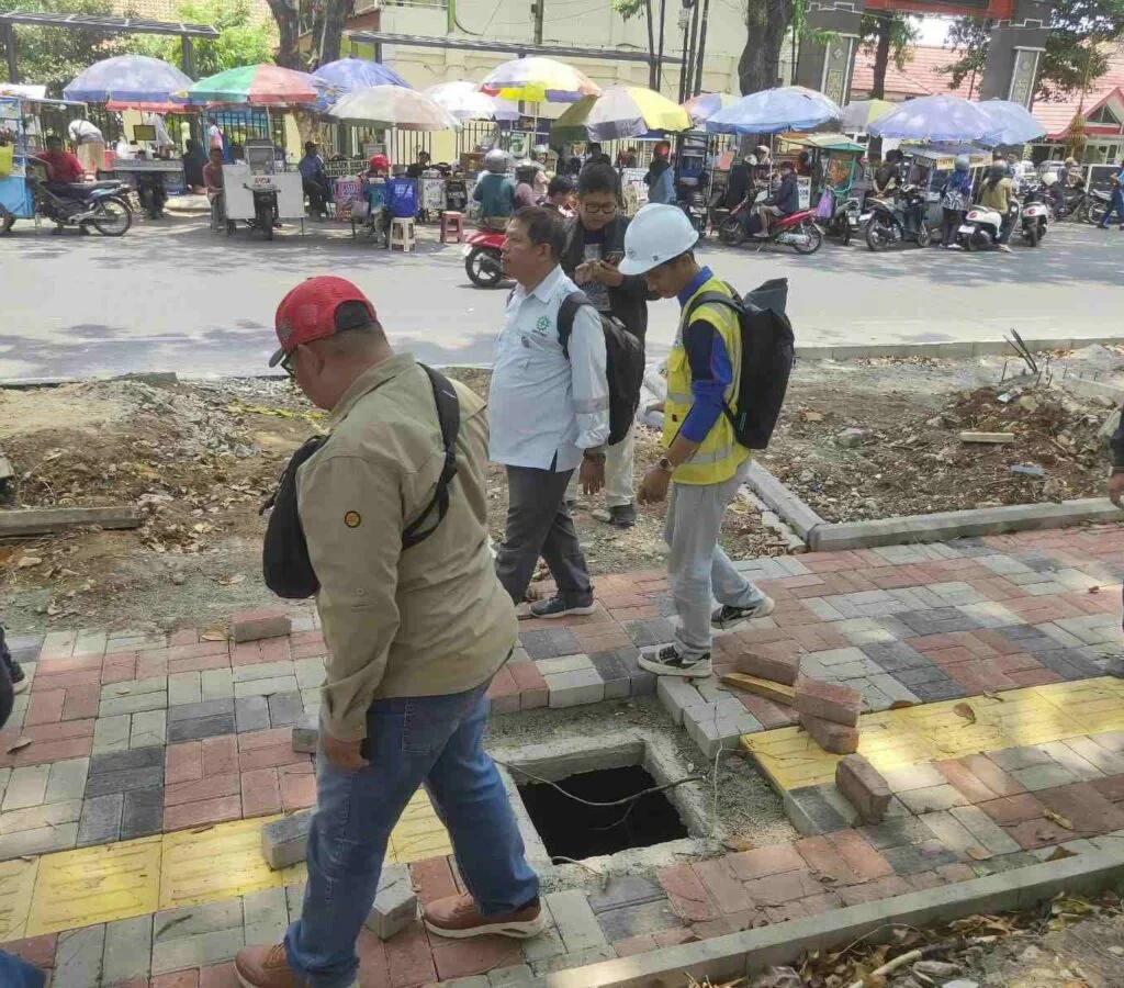 PPK kementrian PUPR, kontraktor dan konsultan sidak trotoar Jalan Jenderal Sudirman Pati
